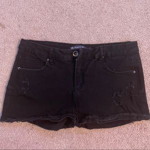 Black Jean Shorts